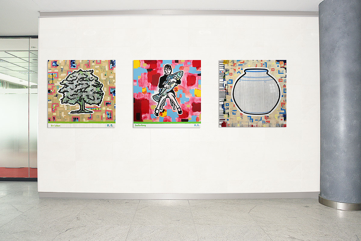 Ralf Schmidt artist Künstler Ausstellung mit aktuellen Gemälden im RWi4, Völklinger Straße, Düsseldorf