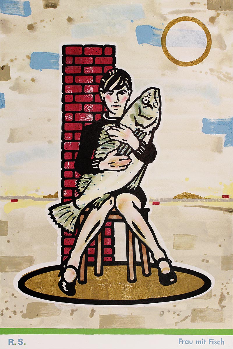 Ralf Schmidt artist Künstler Frau mit Fisch